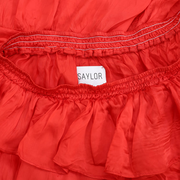 Saylor Mckinley Ruffled One Shoulder Mini Dress S