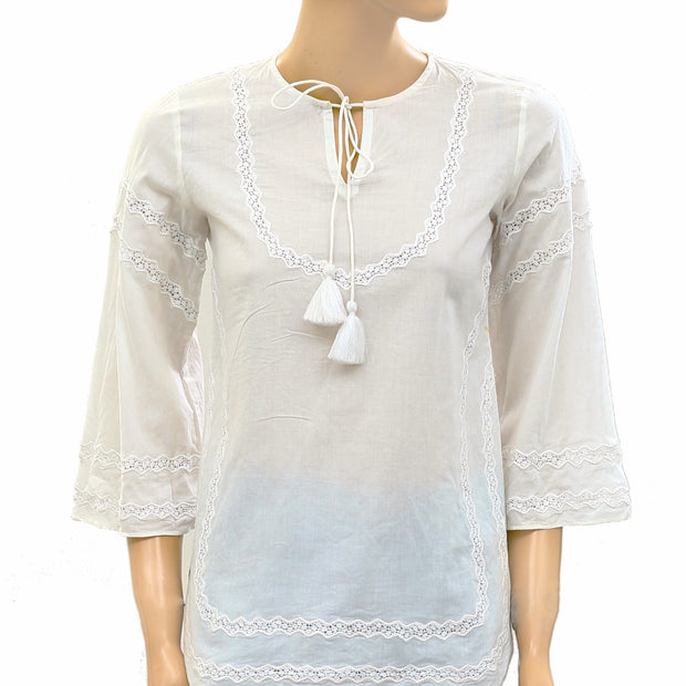 Sezane Lace Blouse Top XS