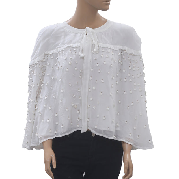 Hoss Intropia Anthropologie Embroidered Top