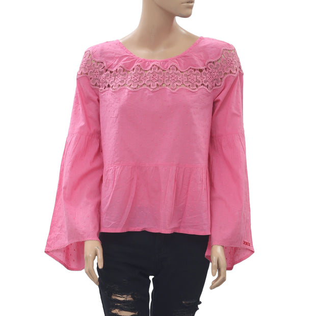 Odd Molly Anthropologie Lacey Moves Blouse Top S-1