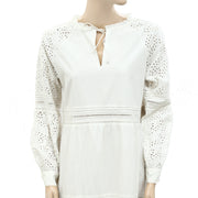 Sezane Eyelet Embroidered Maxi Dress M