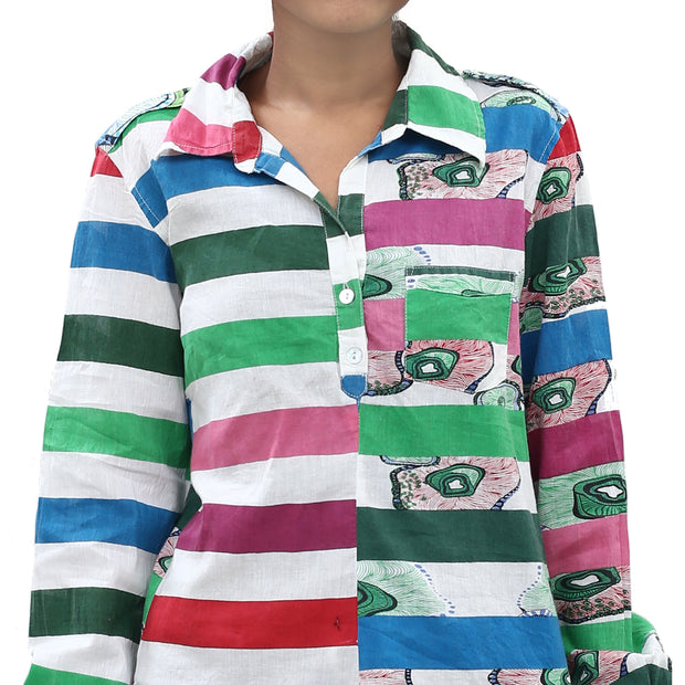 Desigual Kids Girl Floral Printed Tunic Shirt Top