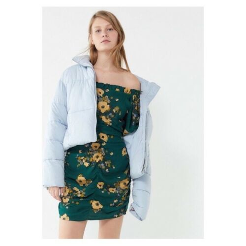 Urban Outfitters Ruched Floral Printed Mini Dress M