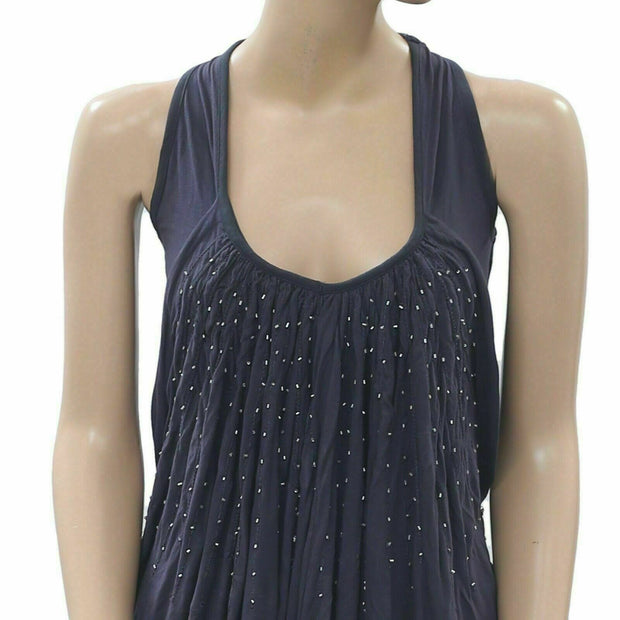Free People Beaded Embellished Tank Blouse Top S