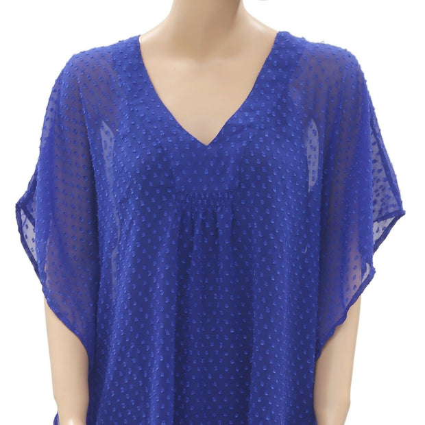 Free People Dot Embroidered Tunic Mini Dress XS