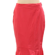 RHODE RESORT Sienna Fishtail Cotton Midi Skirt M