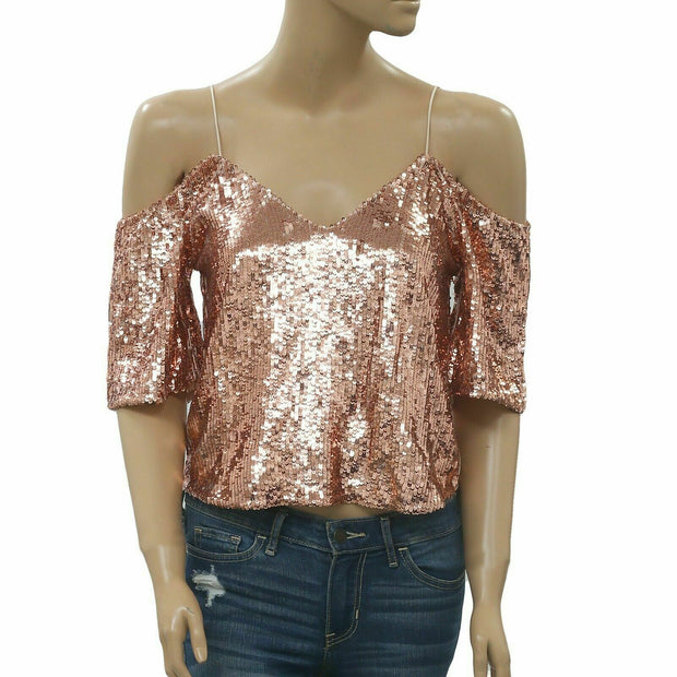 Alice + Olivia Agatha Cold Shoulder Blouse Top