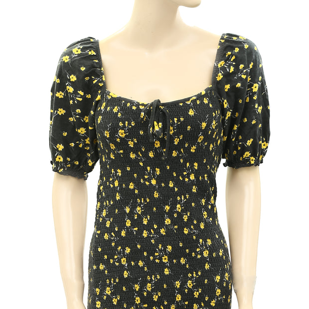 Urban Outfitters UO Ditsy Floral Smocked Mini Dress S