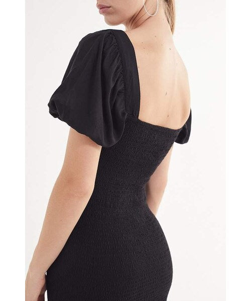 Urban Outfitters UO Carnation Solid Smocked Mini Dress