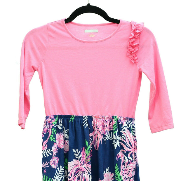 Lilly Pulitzer Knit Cotton Floral Girls Dress