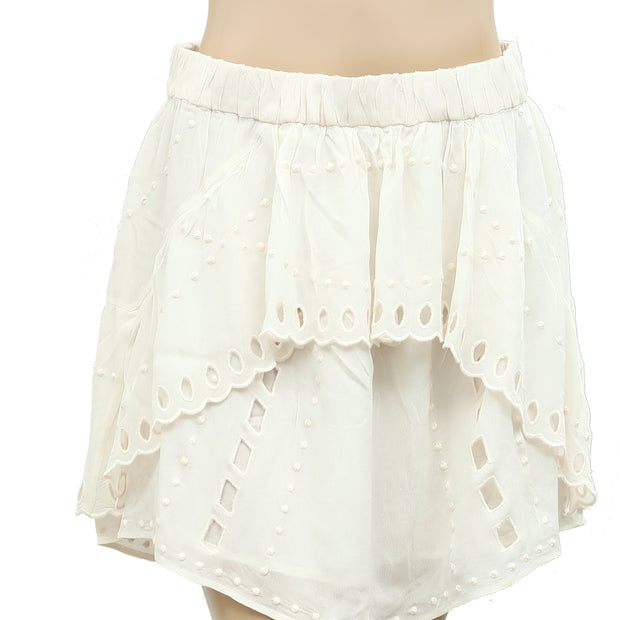 IRO Pabey Near White Mini Skirt