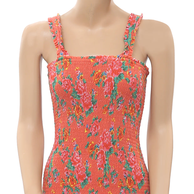 RHODE RESORT Jasmine Floral-Print Mini Dress XS