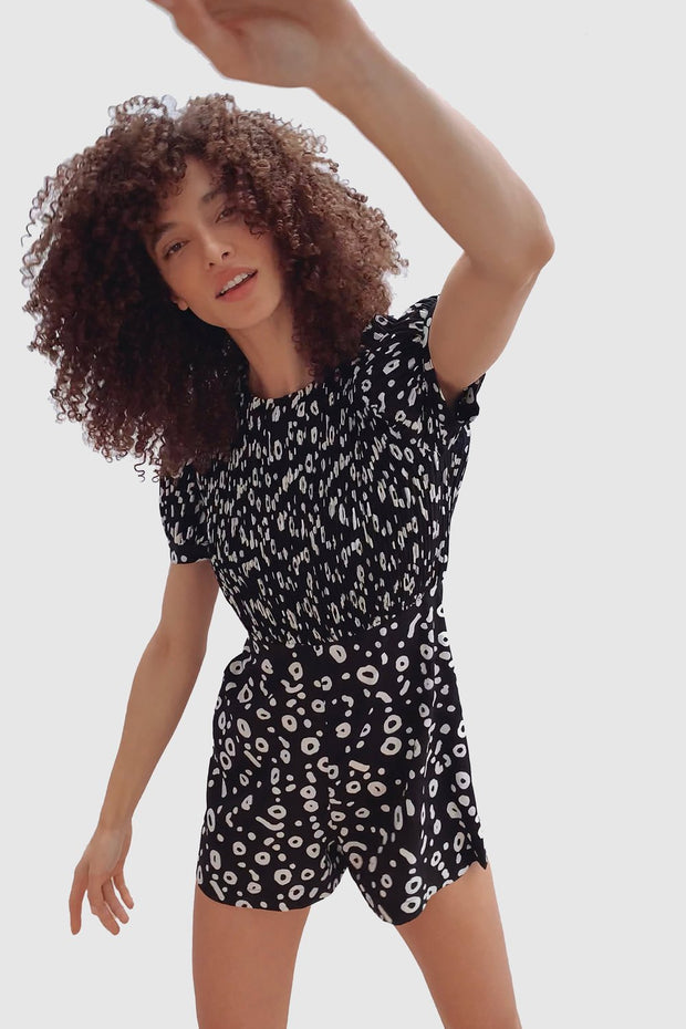 French Connection Doe Crepe Playsuit Romper Dress S