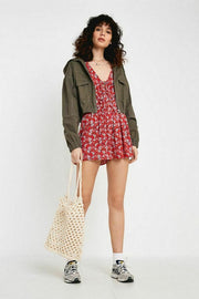 Urban Outfitters Crinkled Floral Romper Dress M