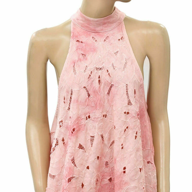 Free People Eyelet Embroidered Tunic Mini Dress XS