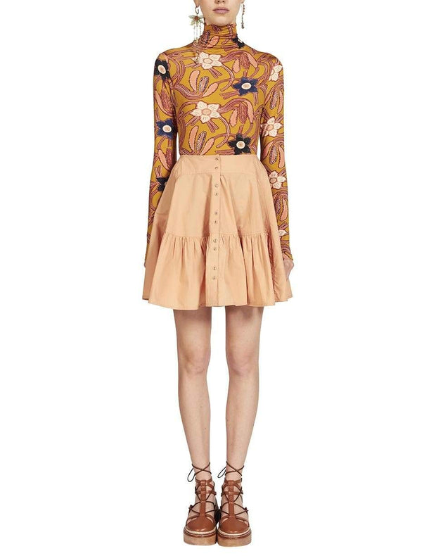 Ulla Johnson Tara Ruffle Tiered Mini Skirt S