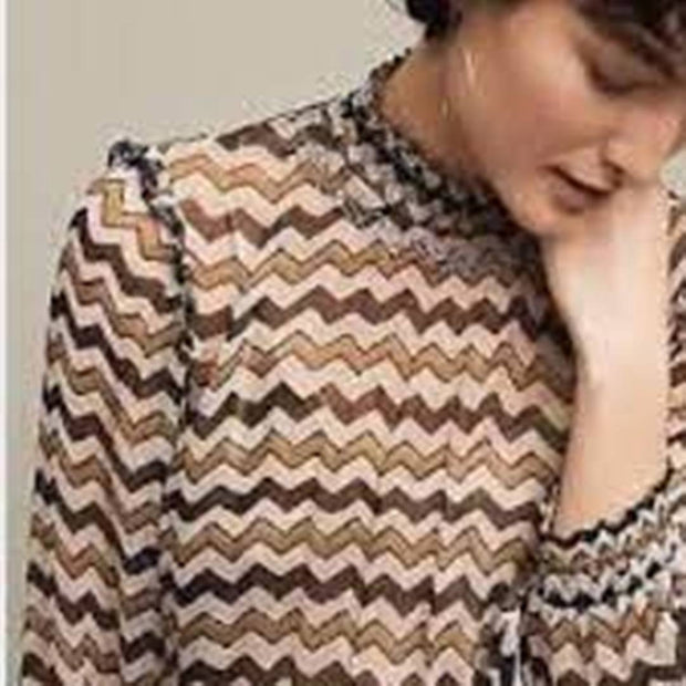 HD In Paris Anthropologie Sierade Zigzag Mini Dress XS