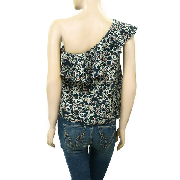 ISABEL MARANT ÉTOILE Thomy 一肩印花衬衫上衣 M-38