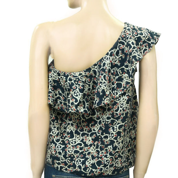 ISABEL MARANT ÉTOILE Thomy 一肩印花衬衫上衣 M-38