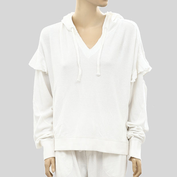 Urban Outfitters UO Thermal Hoodie Blouse Top & Pant Set