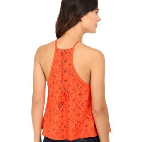 Free People Dream Date Lace-Up Trapeze Top