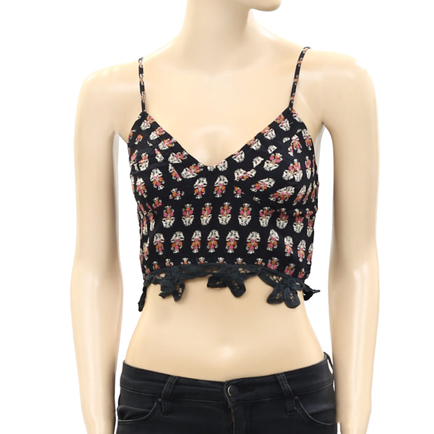 Free People FP One Printed Battenburg Bralette Crop Top