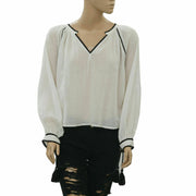 Urban Outfitters UO Wild Horses Ivory Blouse Top