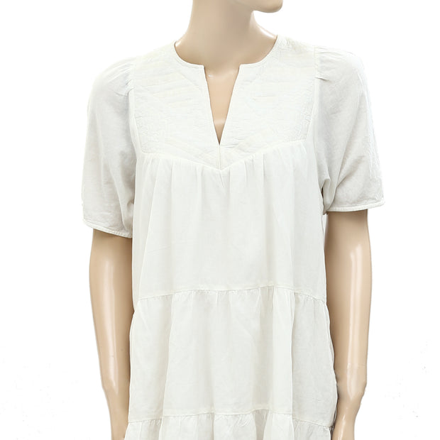 Ba&sh Embroidered Tunic Mini Dress XS-1