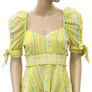 Valencia & Vine Striped Printed Blouse Top XS