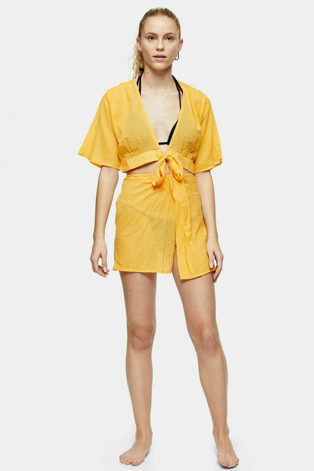 Topshop Solid Mini Skirt S