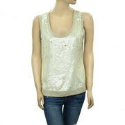 Moulinette Soeurs Anthropologie 亮片衬衫背心 M 码