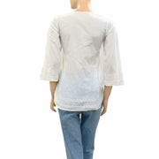 Sezane Lace Blouse Top XS