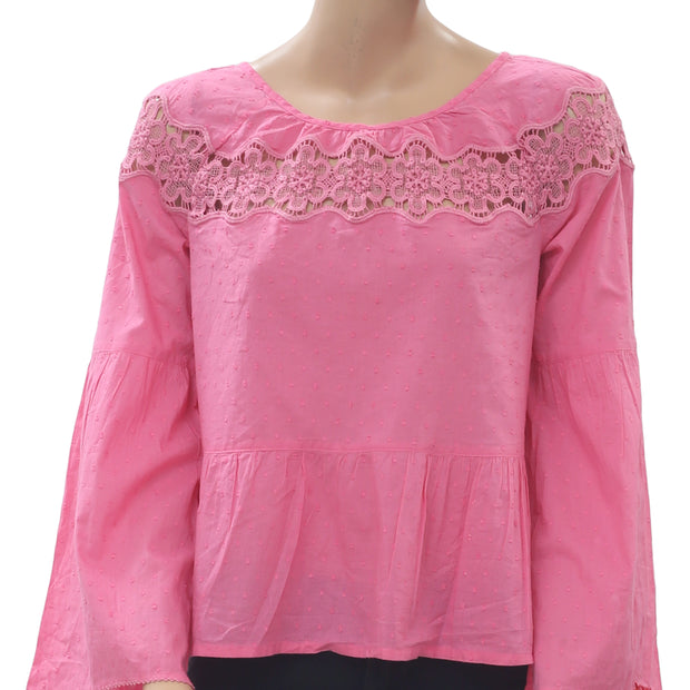 Odd Molly Anthropologie Lacey Moves Blouse Top S-1