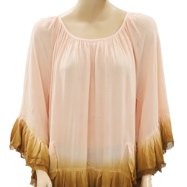 Corey Lynn Calter Veronica Tunic Dress Dip Dye Prairie Ruffle XS