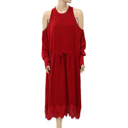 IRO Beolia Cold Shoulder Midi Dress S-36