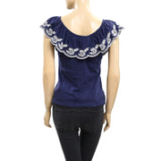 Anthropologie Moulinette Soeurs Julieta Embroidered Blouse Top XS