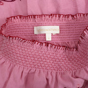 Loveshackfancy Kids High & Low Embroidered Pink Skirt S