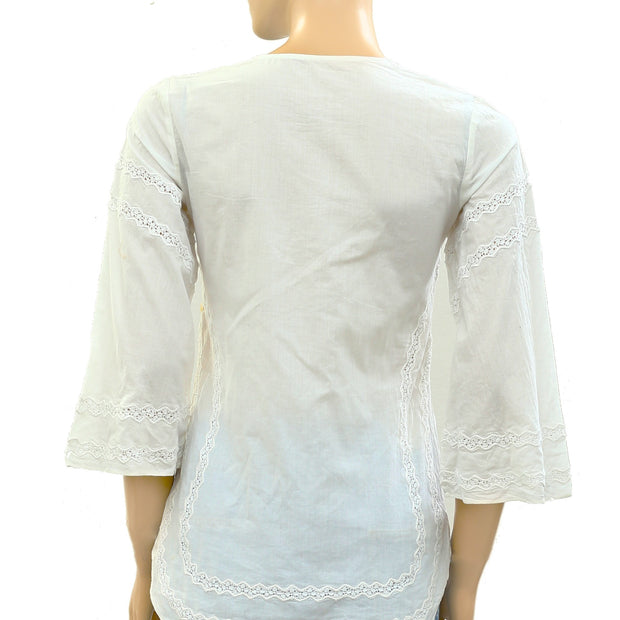 Sezane Lace Blouse Top XS