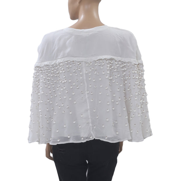 Hoss Intropia Anthropologie Embroidered Top