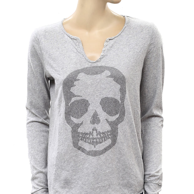 Zadig &amp; Voltaire Aqua Skull T 恤女衫上衣 M