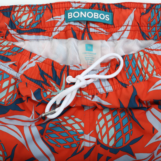 Bonobos Riviera Recycled Swim Trunks Shorts Pineapple Printed Men's M