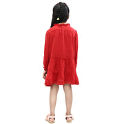 Bonpoint Girls Kids Ruffle Tiered Mini Dress 6 Years