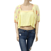 Urban Outfitters UO Cardamon Embroidered Blouse Top