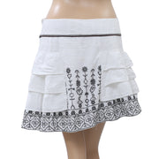 NEXT Floral Embroidered White Mini Skirt M