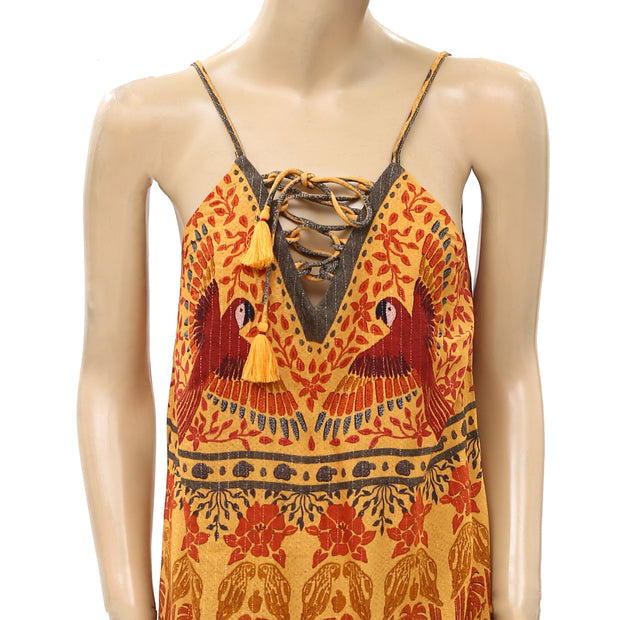 Farm Rio Anthropologie Color Macaws Short Mini Dress
