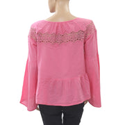 Odd Molly Anthropologie Lacey Moves Blouse Top S-1