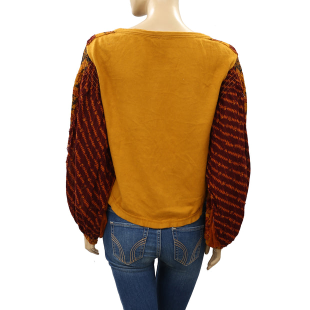Free People Light Magic Henley Blouse Top