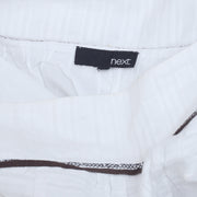 NEXT Floral Embroidered White Mini Skirt M