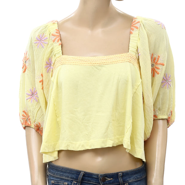 Urban Outfitters UO Cardamon Embroidered Blouse Top