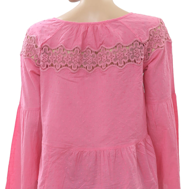 Odd Molly Anthropologie Lacey Moves Blouse Top S-1